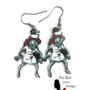 Zombie Nurse Dangle Earrings